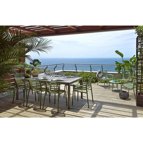Slatted Outdoor Monobloc Dining Armchair | Nardi Doga