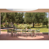 Slatted Outdoor Monobloc Dining Armchair | Nardi Doga