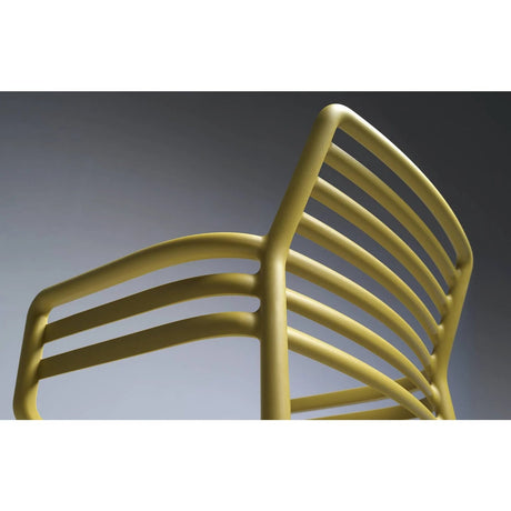 Slatted Outdoor Monobloc Dining Armchair | Nardi Doga