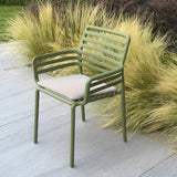 Slatted Outdoor Monobloc Dining Armchair | Nardi Doga