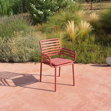 Slatted Outdoor Monobloc Dining Armchair | Nardi Doga