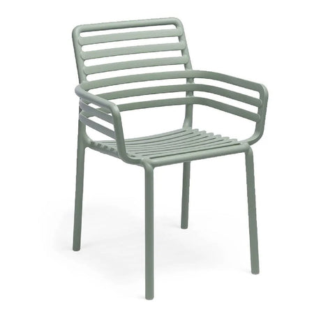 Slatted Outdoor Monobloc Dining Armchair | Nardi Doga