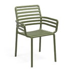 Slatted Outdoor Monobloc Dining Armchair | Nardi Doga