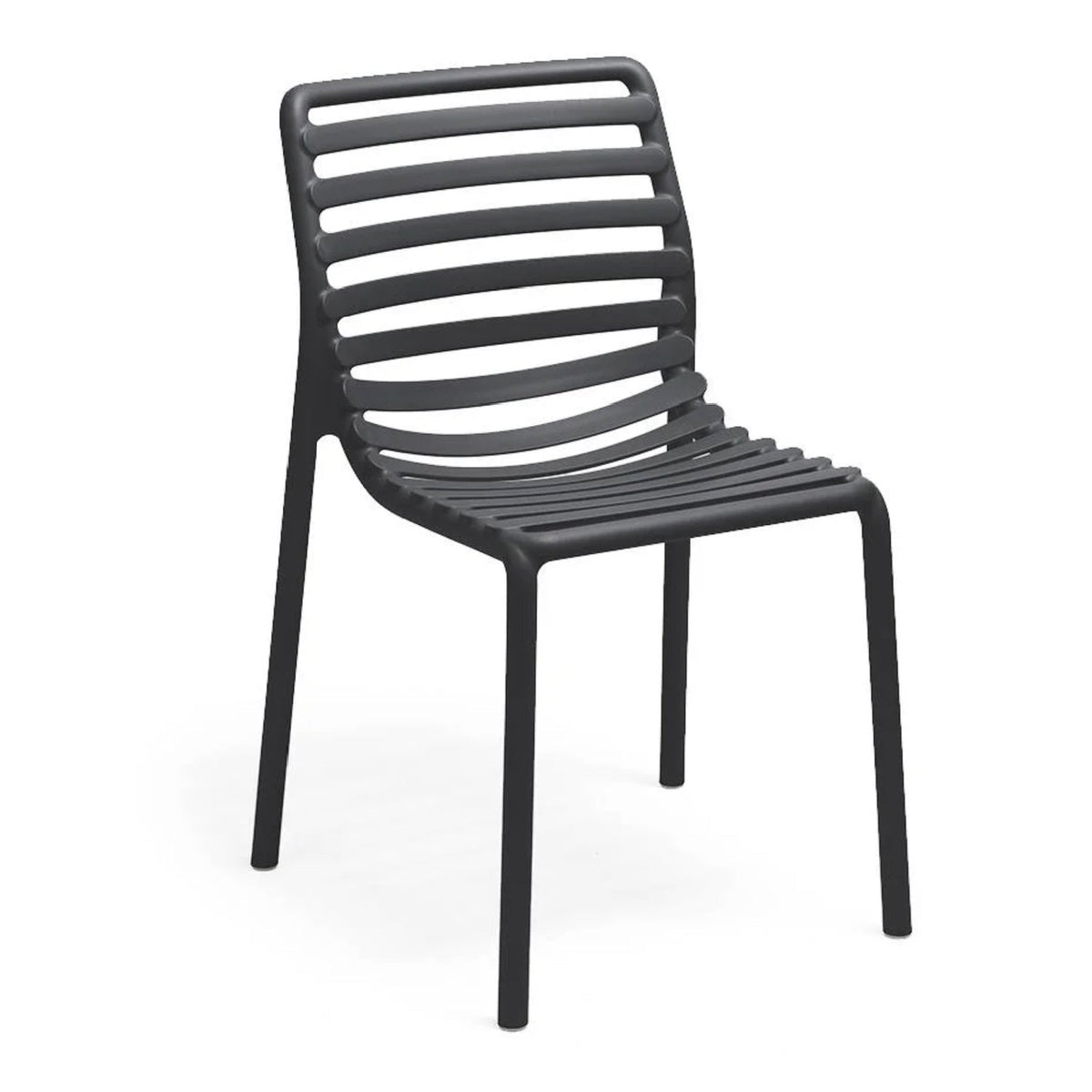 Slatted Outdoor Monobloc Dining Chair | Nardi Doga