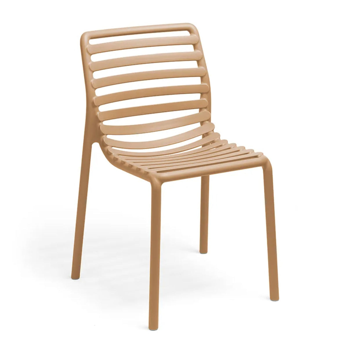 Slatted Outdoor Monobloc Dining Chair | Nardi Doga