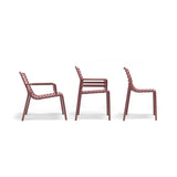 Slatted Outdoor Monobloc Dining Chair | Nardi Doga