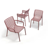 Slatted Outdoor Monobloc Dining Chair | Nardi Doga