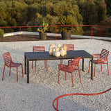 Slatted Outdoor Monobloc Dining Chair | Nardi Doga