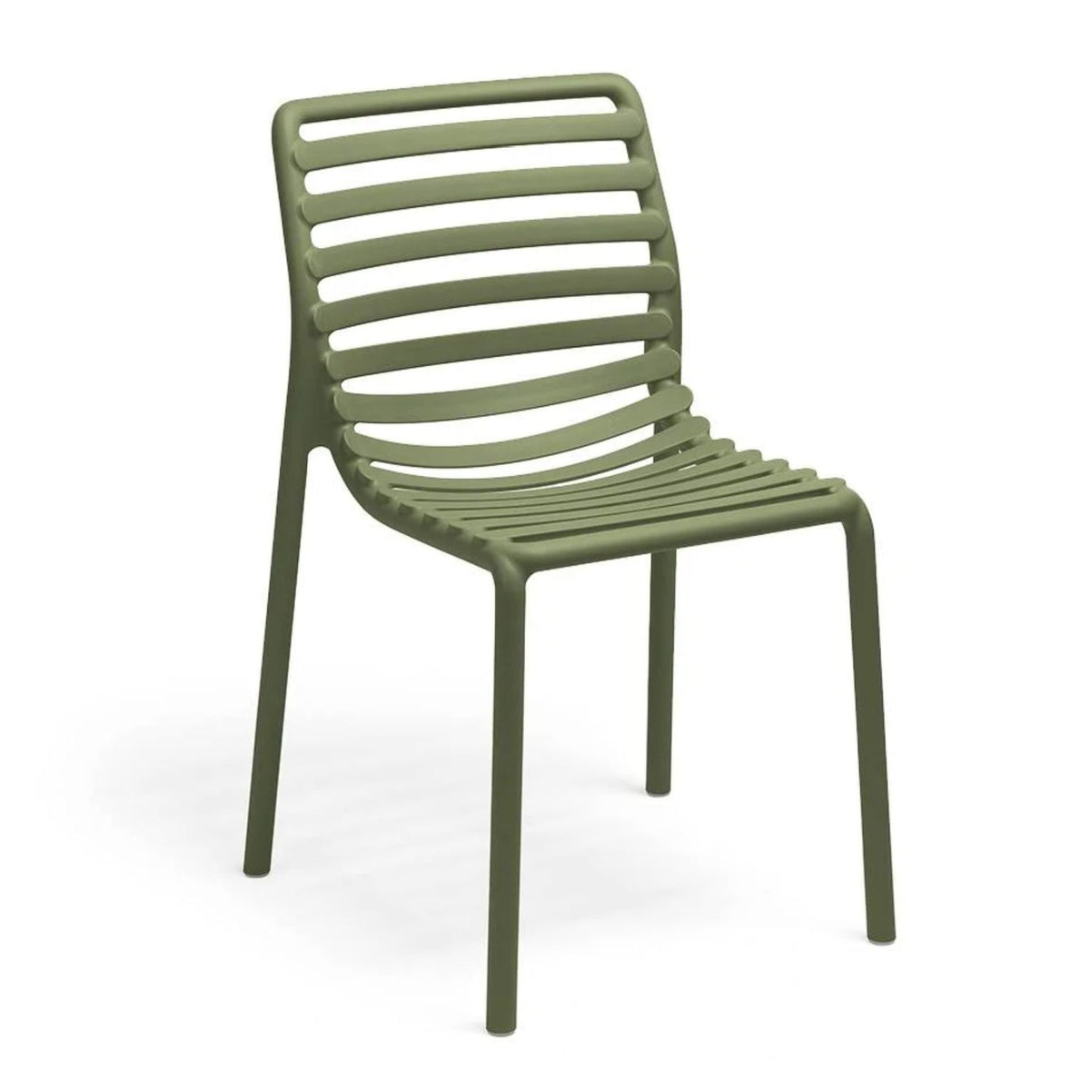 Slatted Outdoor Monobloc Dining Chair | Nardi Doga