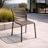 Slatted Outdoor Monobloc Dining Chair | Nardi Doga