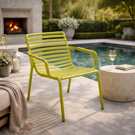 Slatted Stackable Outdoor Lounge Chair | Nardi Doga