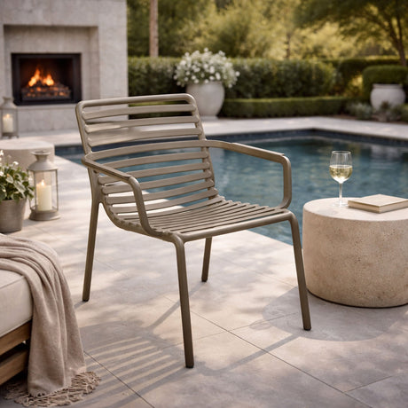 Slatted Stackable Outdoor Lounge Chair | Nardi Doga