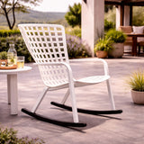 Square Perforated Reclining Outdoor Armchair | Nardi Folio