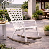Square Perforated Reclining Outdoor Armchair | Nardi Folio