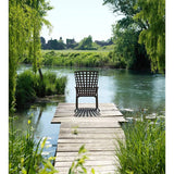 Square Perforated Reclining Outdoor Armchair | Nardi Folio