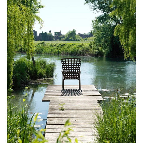 Square Perforated Reclining Outdoor Armchair | Nardi Folio