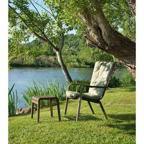 Square Perforated Reclining Outdoor Armchair | Nardi Folio