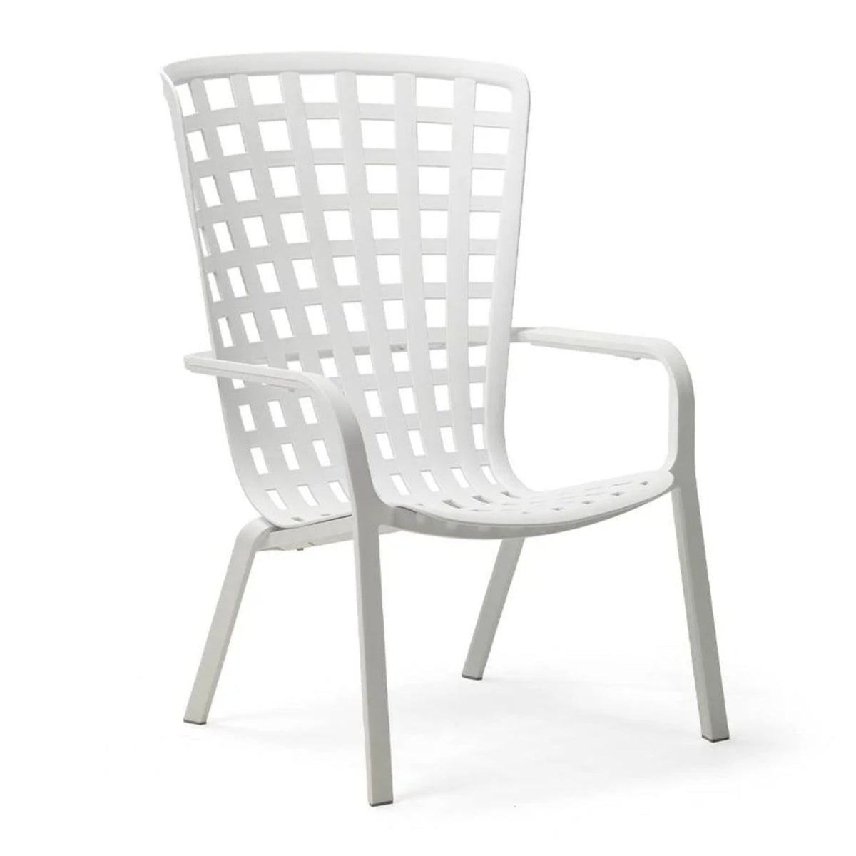 Square Perforated Reclining Outdoor Armchair | Nardi Folio