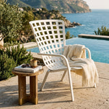 Square Perforated Reclining Outdoor Armchair | Nardi Folio