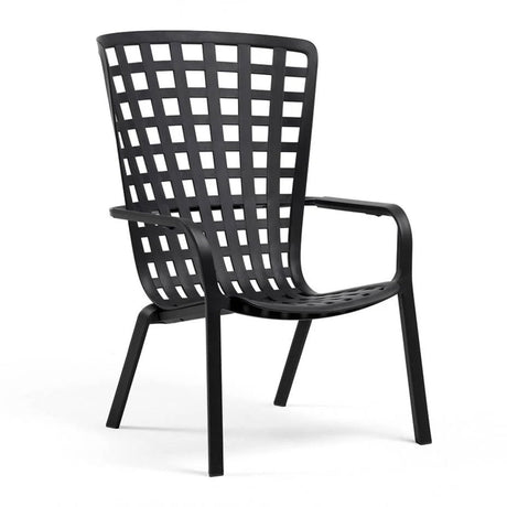 Square Perforated Reclining Outdoor Armchair | Nardi Folio