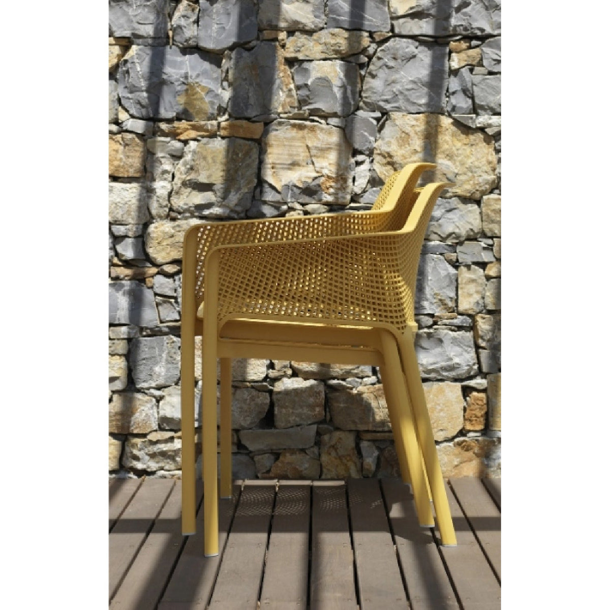 Square Perforated Outdoor Dining Armchair | Nardi Net