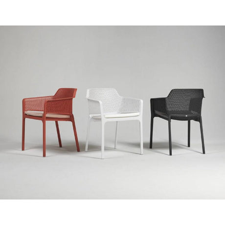 Square Perforated Outdoor Dining Armchair | Nardi Net