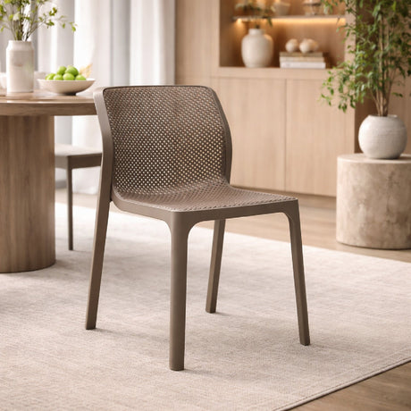 Perforated Monobloc Outdoor Dining Chair | Nardi Bit