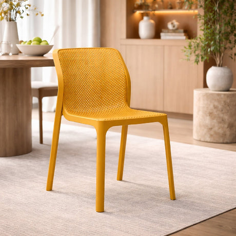 Perforated Monobloc Outdoor Dining Chair | Nardi Bit