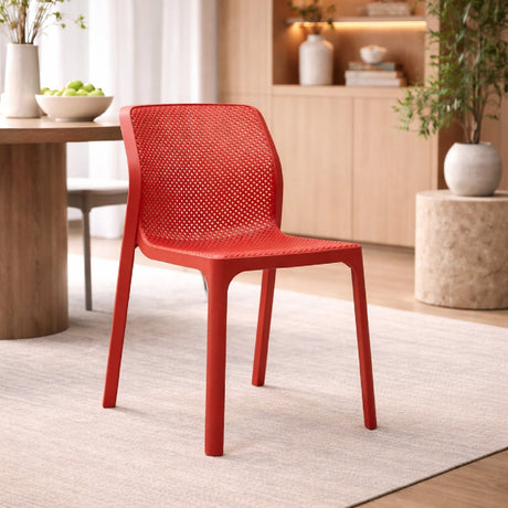 Perforated Monobloc Outdoor Dining Chair | Nardi Bit