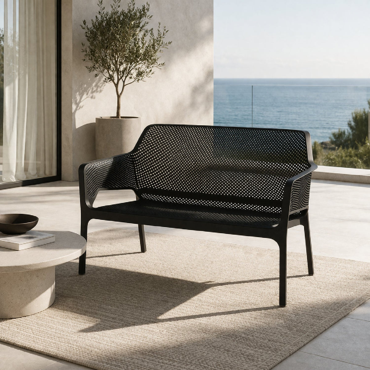 Outdoor Perforated 2-Seater Bench | Nardi Net