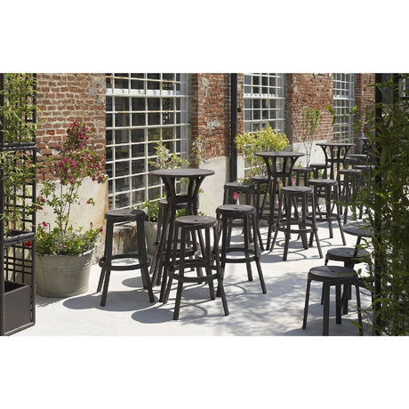 Regenerated Fiberglass Round Outdoor Stool | Nardi Stack Mini