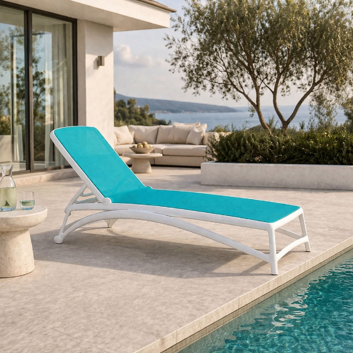 Fiberglass Frame Outdoor Chaise Lounge | Nardi Atlantico