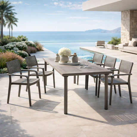 Extendable Outdoor Dining Table with Umbrella Hole | Nardi Libeccio