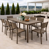 Rectangular Slatted Outdoor Dining Table | Nardi Cube