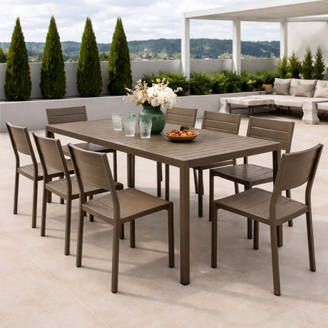 Rectangular Slatted Outdoor Dining Table | Nardi Cube