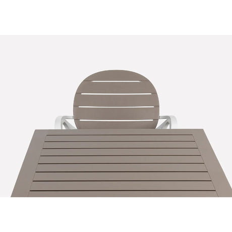 Rectangular Slatted Outdoor Dining Table | Nardi Cube