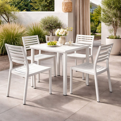 Square Slatted Outdoor Dining Table | Nardi Cube
