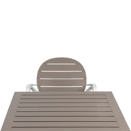 Square Slatted Outdoor Dining Table | Nardi Cube