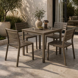 Square Slatted Outdoor Dining Table | Nardi Cube