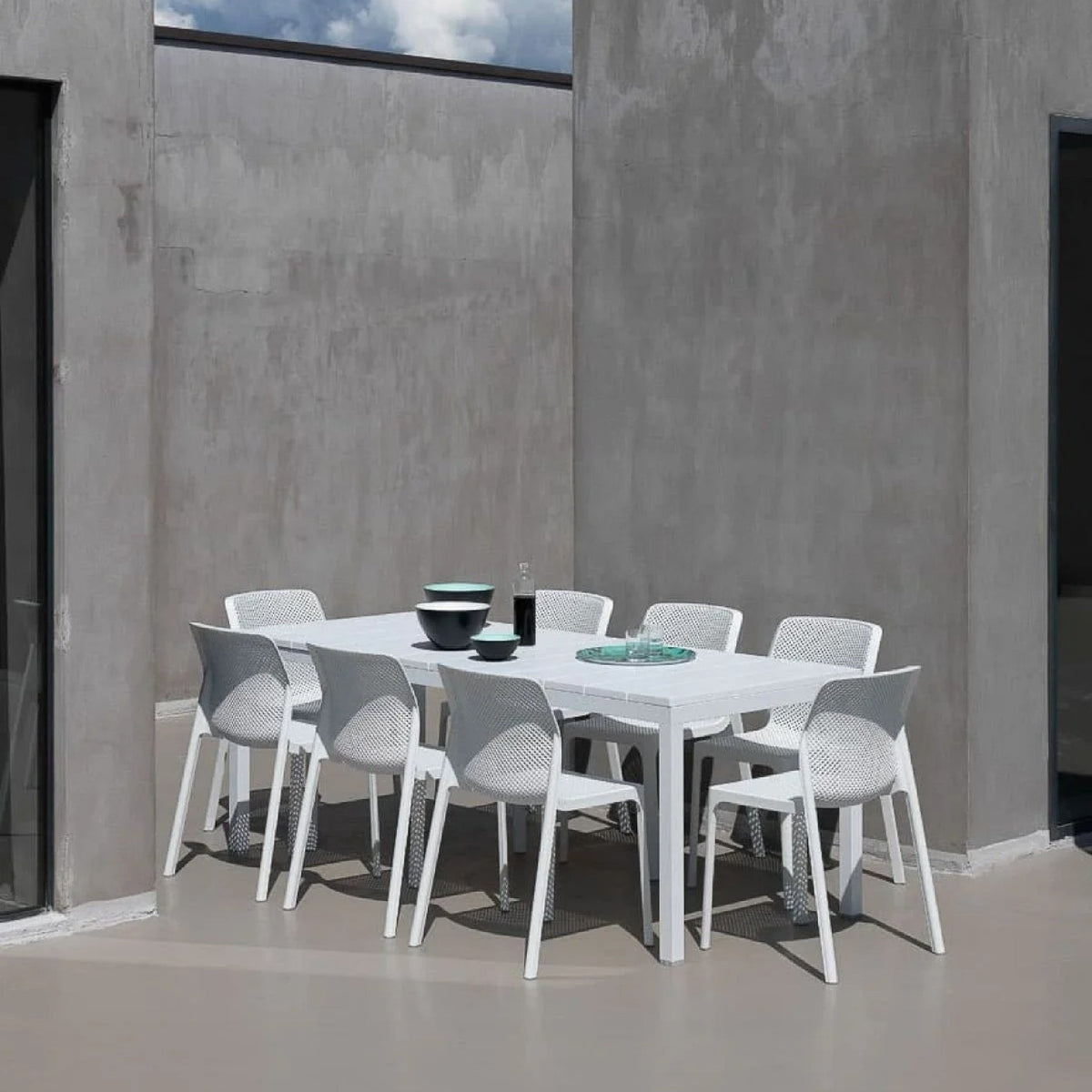 Aluminum Framed Extendible Outdoor Dining Table | Nardi Rio