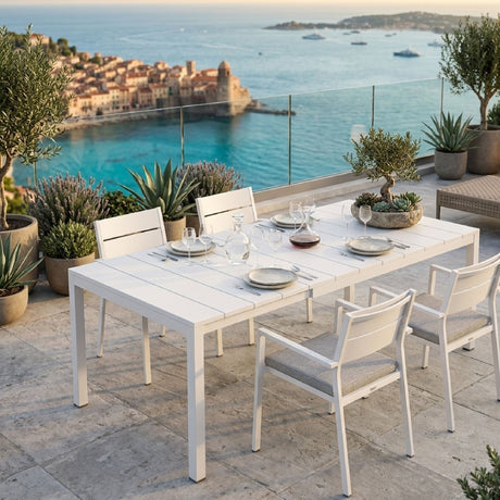 Aluminum Framed Extendible Outdoor Dining Table | Nardi Rio