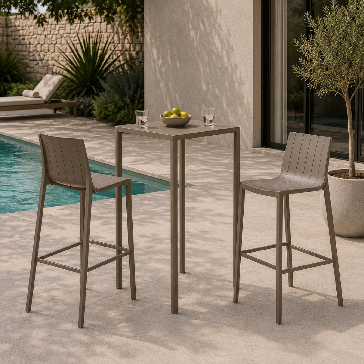 Aluminum Adjustable Outdoor High Table | Nardi Piave