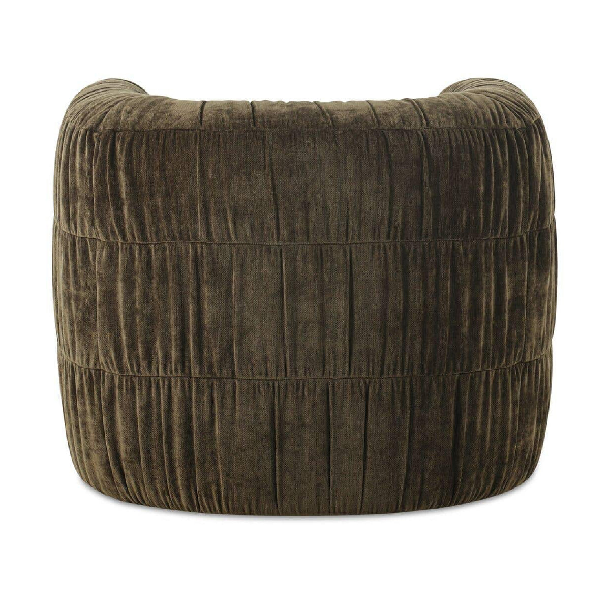 Ruched Chenille Swivel Chair | Novi Living Robson