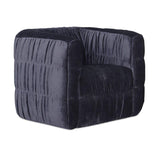 Ruched Chenille Swivel Chair | Novi Living Robson