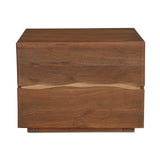 Modern European furniture - Solid Acacia 2-Drawer Nightstand - www.oroa.com