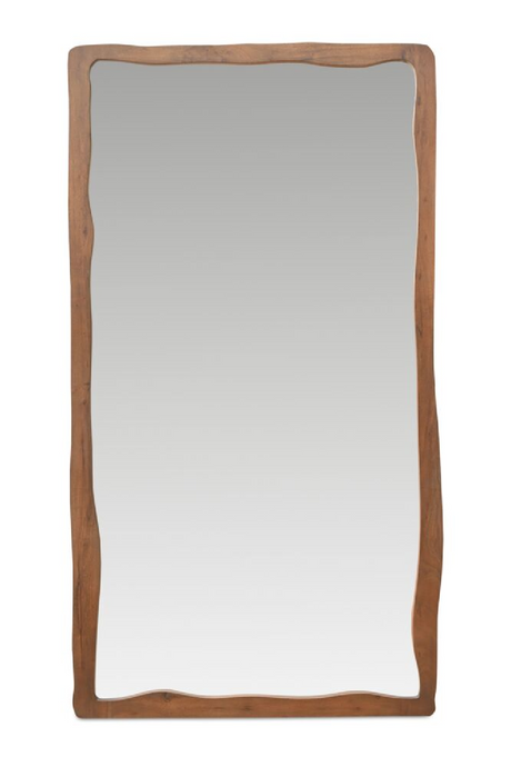 Modern European furniture - Brown Acacia Wood Mirror - www.oroa.com