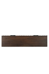 Modern European furniture - Geometric-Patterned Acacia 4-Door Sideboard - www.oroa.com