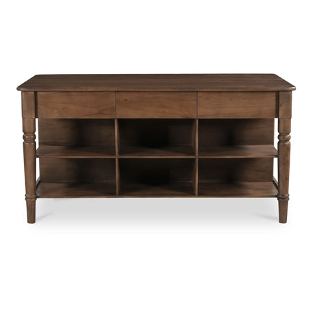 Modern European furniture - Acacia 3-Drawer Kitchen Island - www.oroa.com
