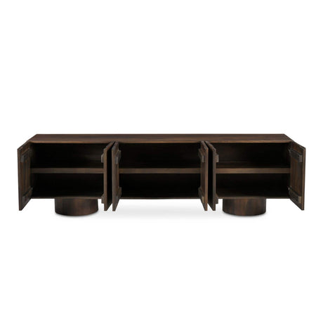 Modern European furniture - Neem Wood 6-Door Media Unit - www.oroa.com