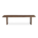 Modern European furniture - Brown Acacia Wood Dining Bench - www.oroa.com